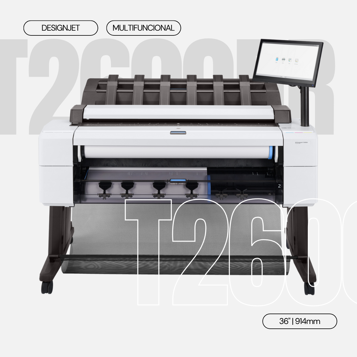 3EK15A - IMPRESSORA MULTIFUNCIONAL PLOTTER HP T2600DR DESIGNJET 36"