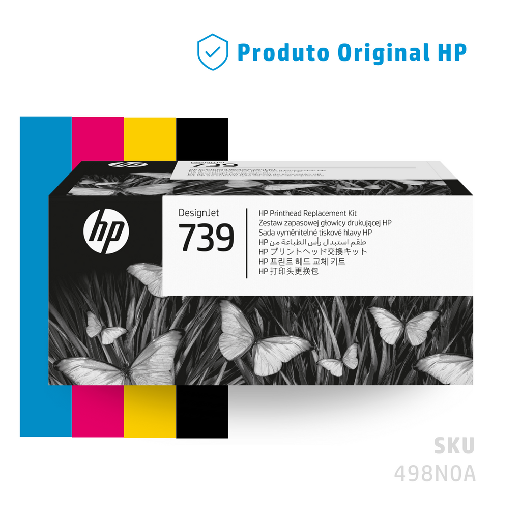 498N0A - CABEÇA DE IMPRESSÃO PLOTTER DESIGNJET HP 739 PRETO, CIANO, MAGENTA E AMARELO