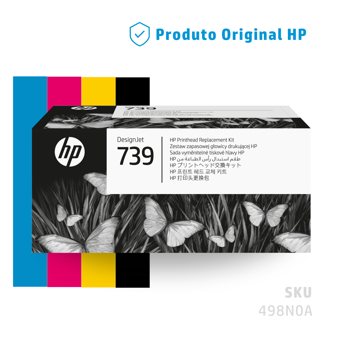 498N0A - CABEÇA DE IMPRESSÃO PLOTTER DESIGNJET HP 739 PRETO, CIANO, MAGENTA E AMARELO