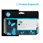 498N4A - CARTUCHO DE TINTA PLOTTER DESIGNJET HP 738 PRETO 130ML