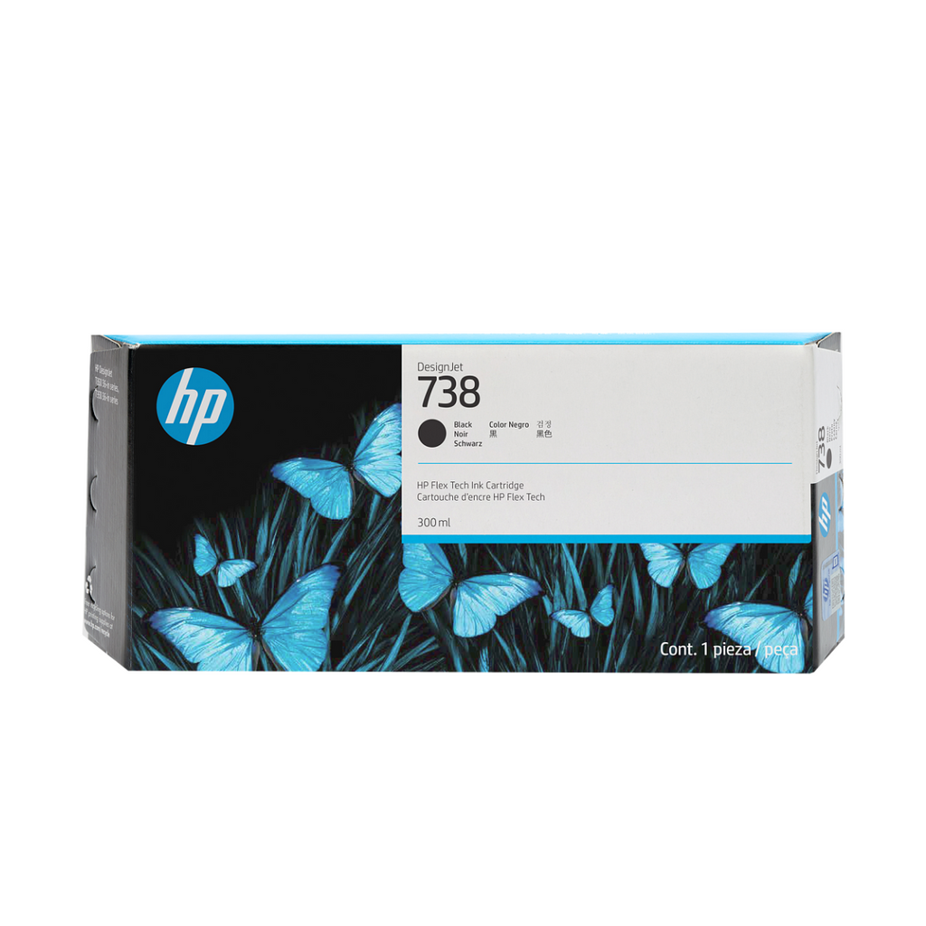 498N8A - CARTUCHO DE TINTA PLOTTER DESIGNJET HP 738 PRETO 300ML