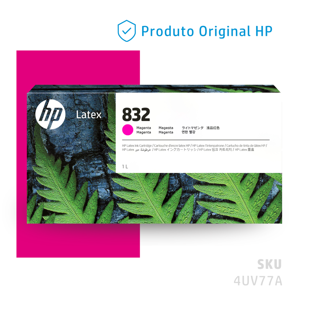 4UV77A - CARTUCHO DE TINTA HP LÁTEX 832 MAGENTA 1 LITRO
