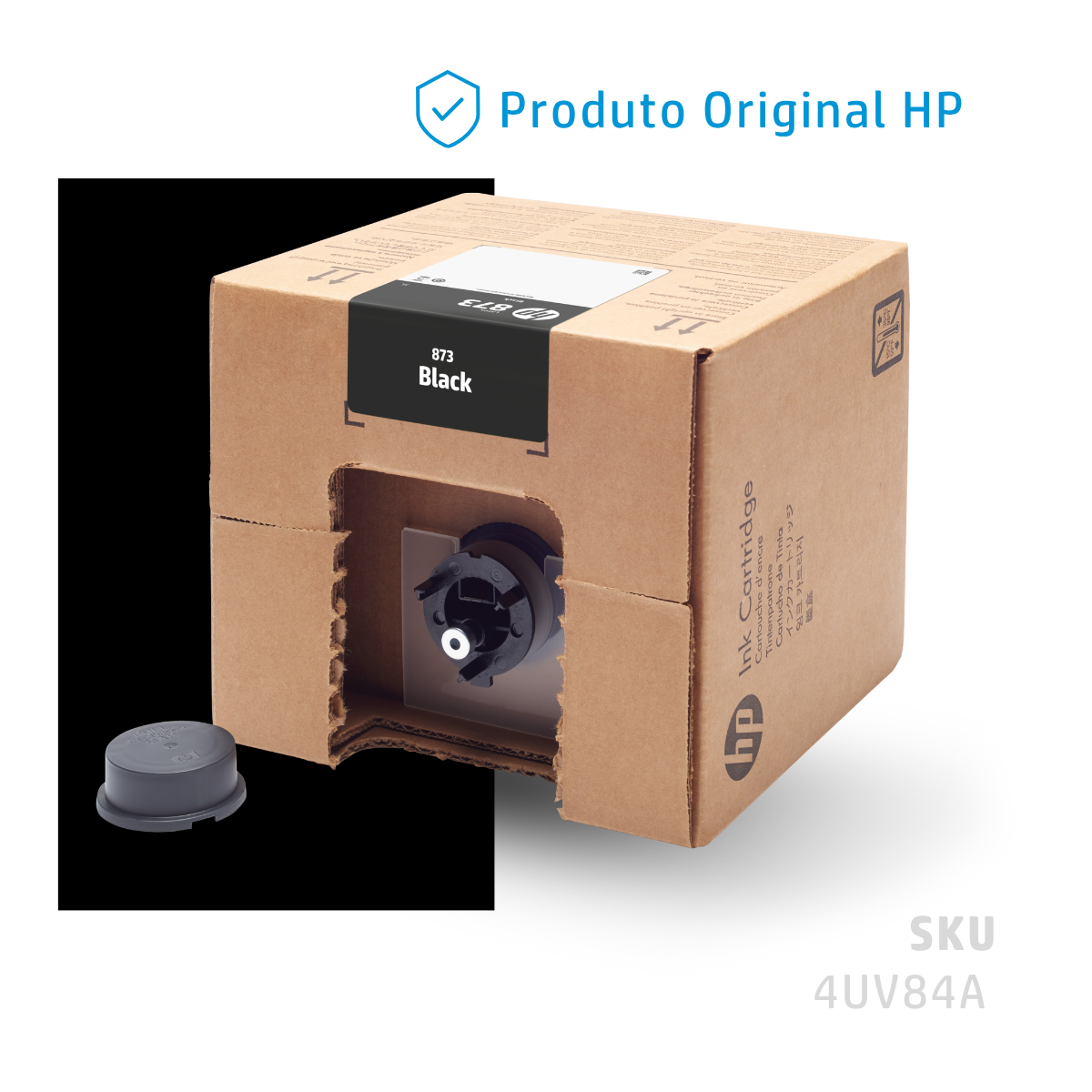 4UV84A - CARTUCHO DE TINTA HP LÁTEX 873 PRETO 3 LITROS
