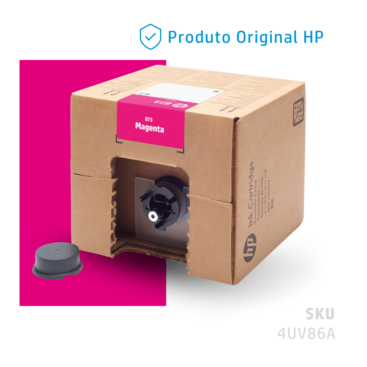 4UV86A - CARTUCHO DE TINTA HP LÁTEX 873 MAGENTA 3 LITROS