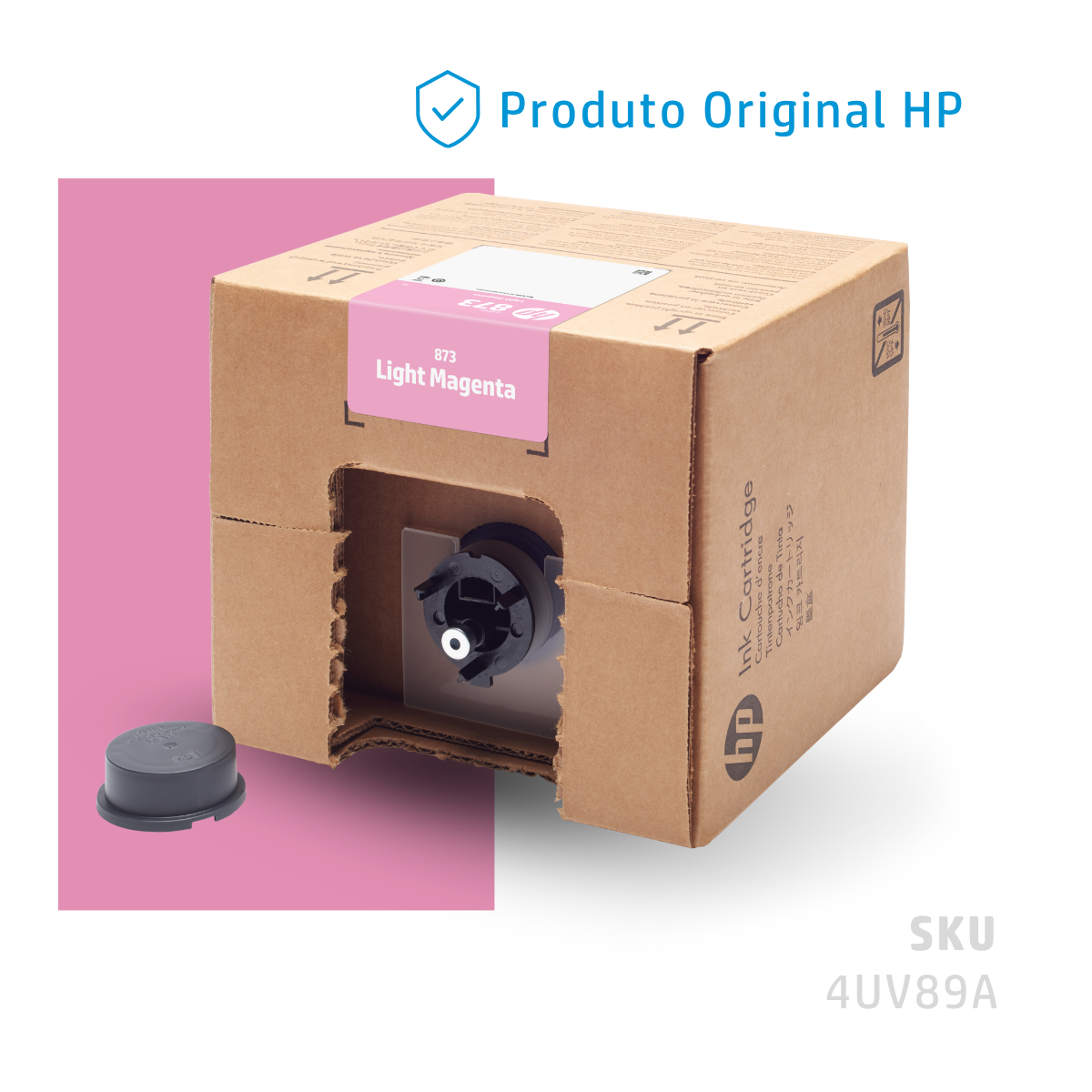 4UV89A - CARTUCHO DE TINTA HP LÁTEX 873 MAGENTA CLARO 3 LITROS
