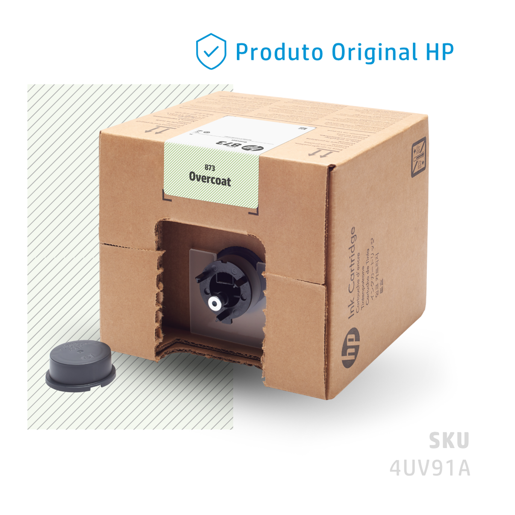 4UV91A - CARTUCHO DE TINTA HP LÁTEX 873 OVERCOAT 3 LITROS