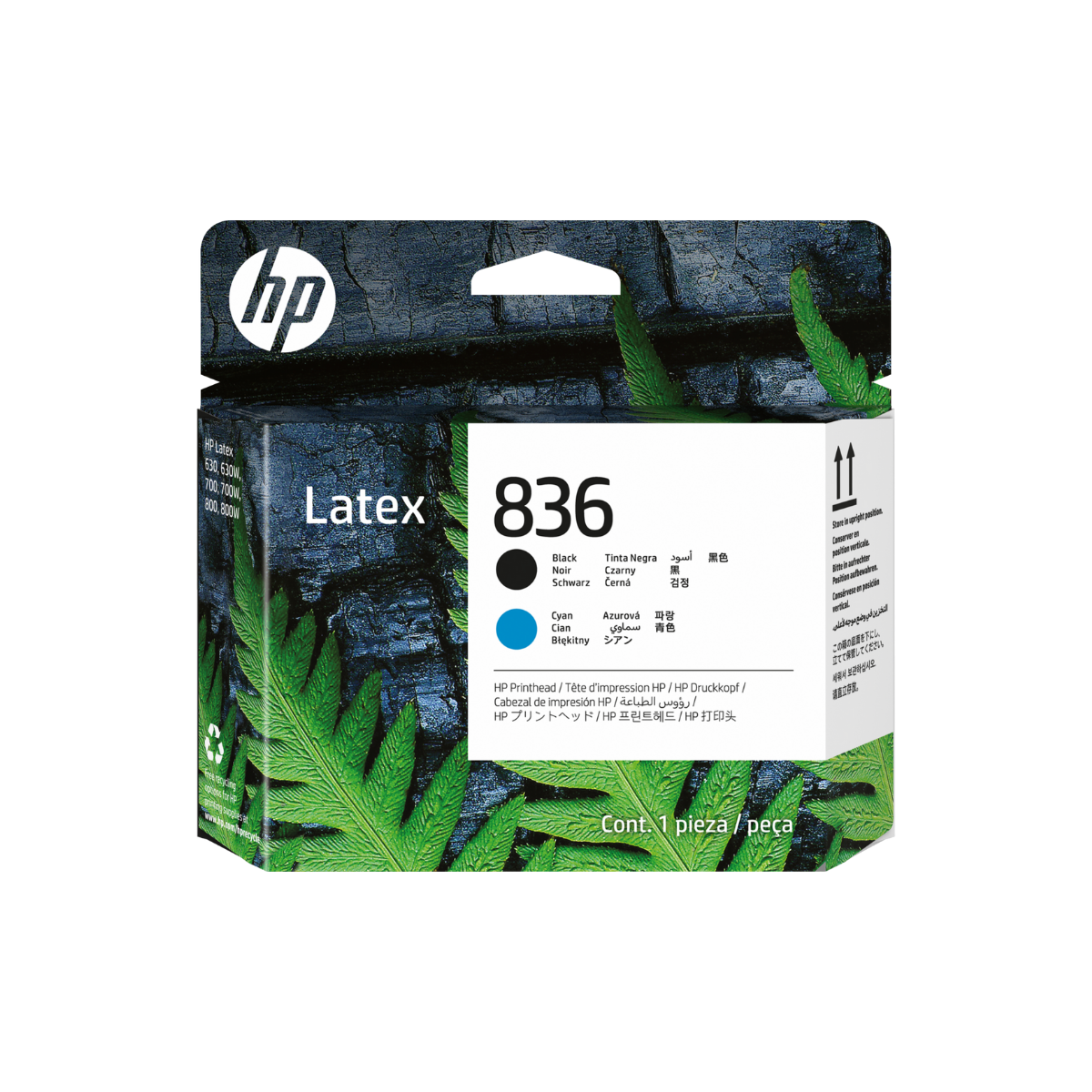 4UV95A - CABEÇA DE IMPRESSÃO HP LÁTEX 836 PRETO E CIANO