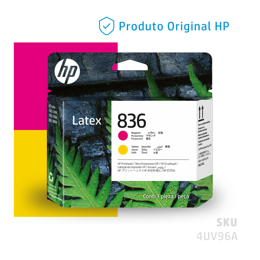 4UV96A - CABEÇA DE IMPRESSÃO HP LÁTEX 836 MAGENTA E AMARELO
