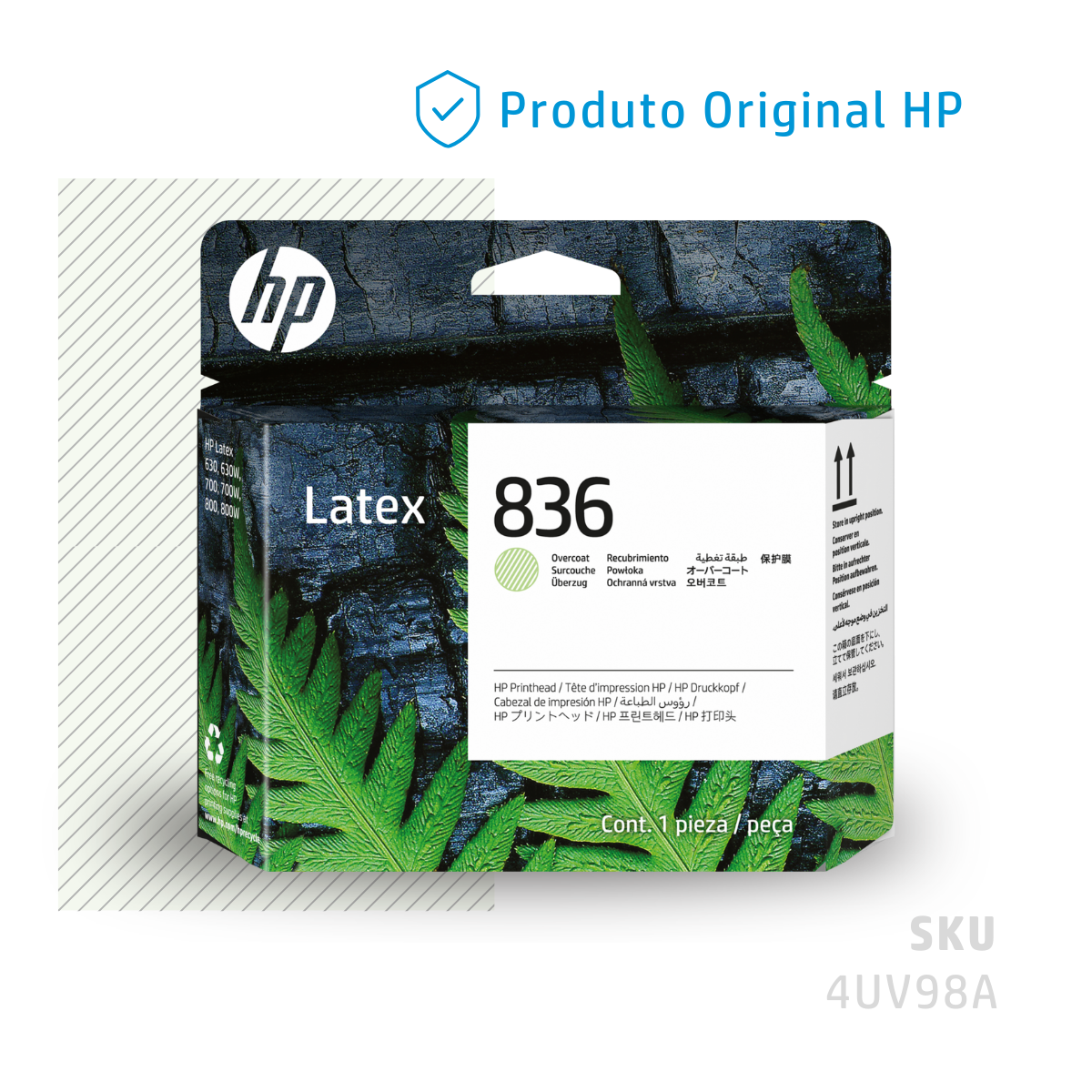 4UV98A - CABEÇA DE IMPRESSÃO HP LÁTEX 836 OVERCOAT