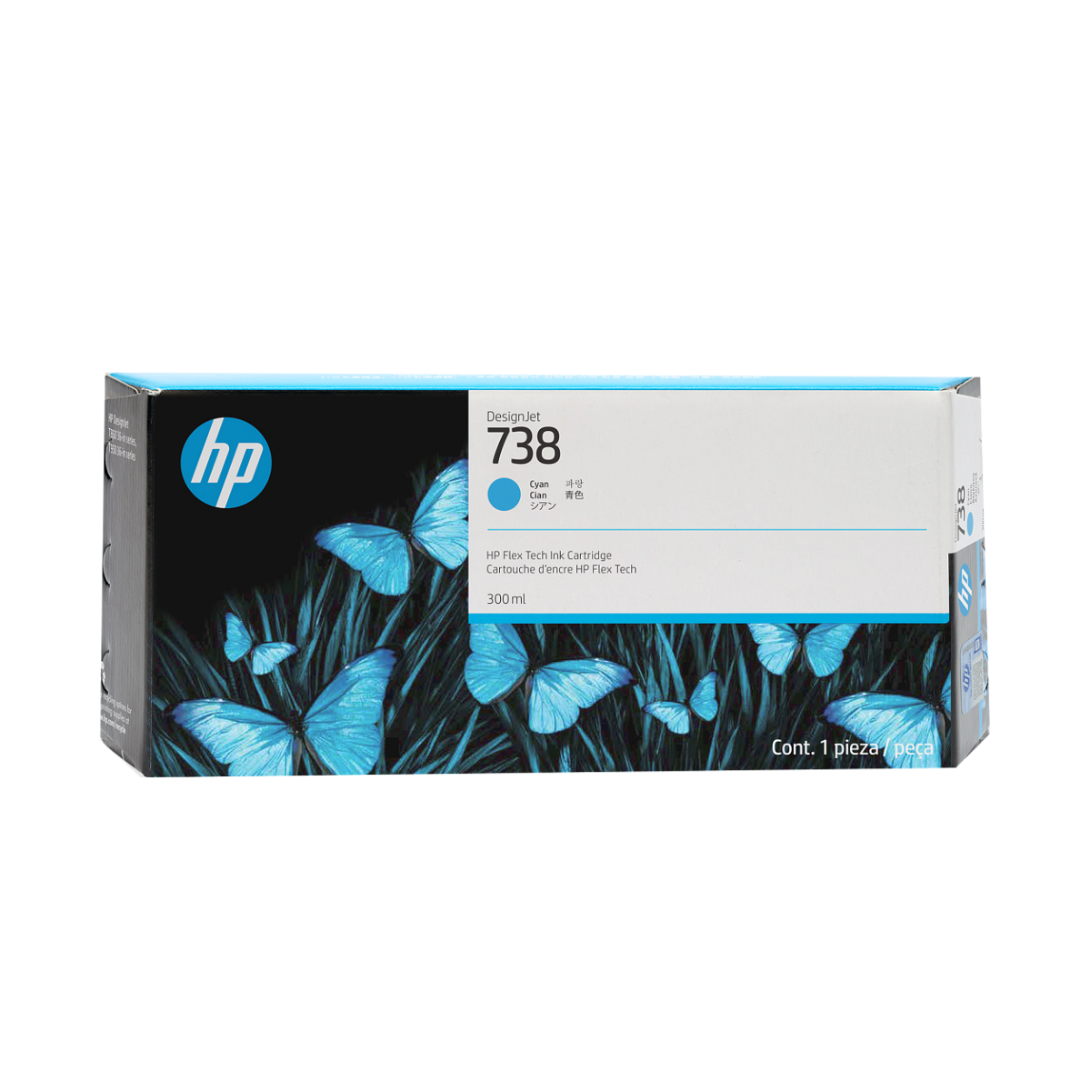 676M6A - CARTUCHO DE TINTA PLOTTER DESIGNJET HP 738 CIANO 300ML