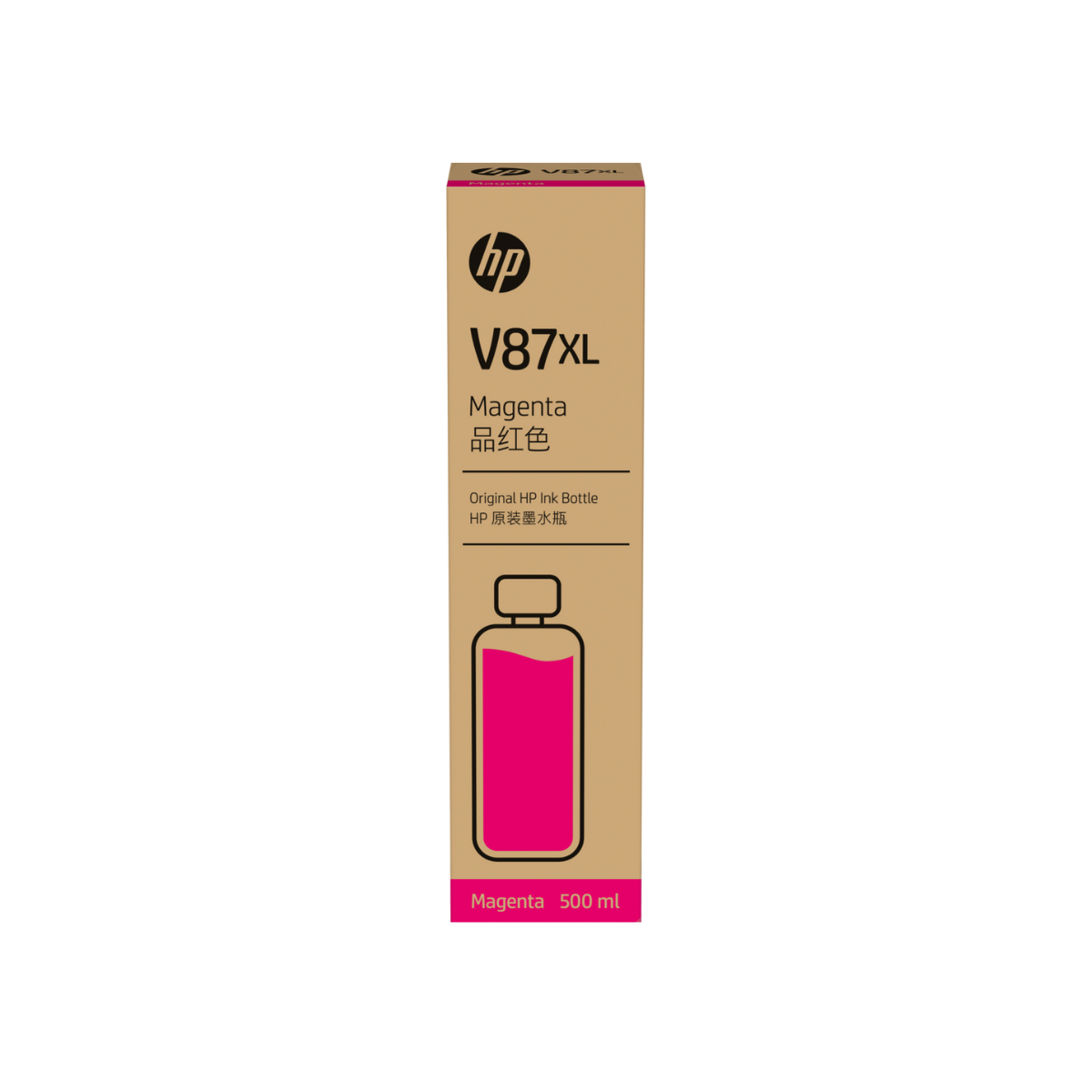 7FN97A - CARTUCHO TINTA PLOTTER HP V87XL MAGENTA GARRAFA 500ML