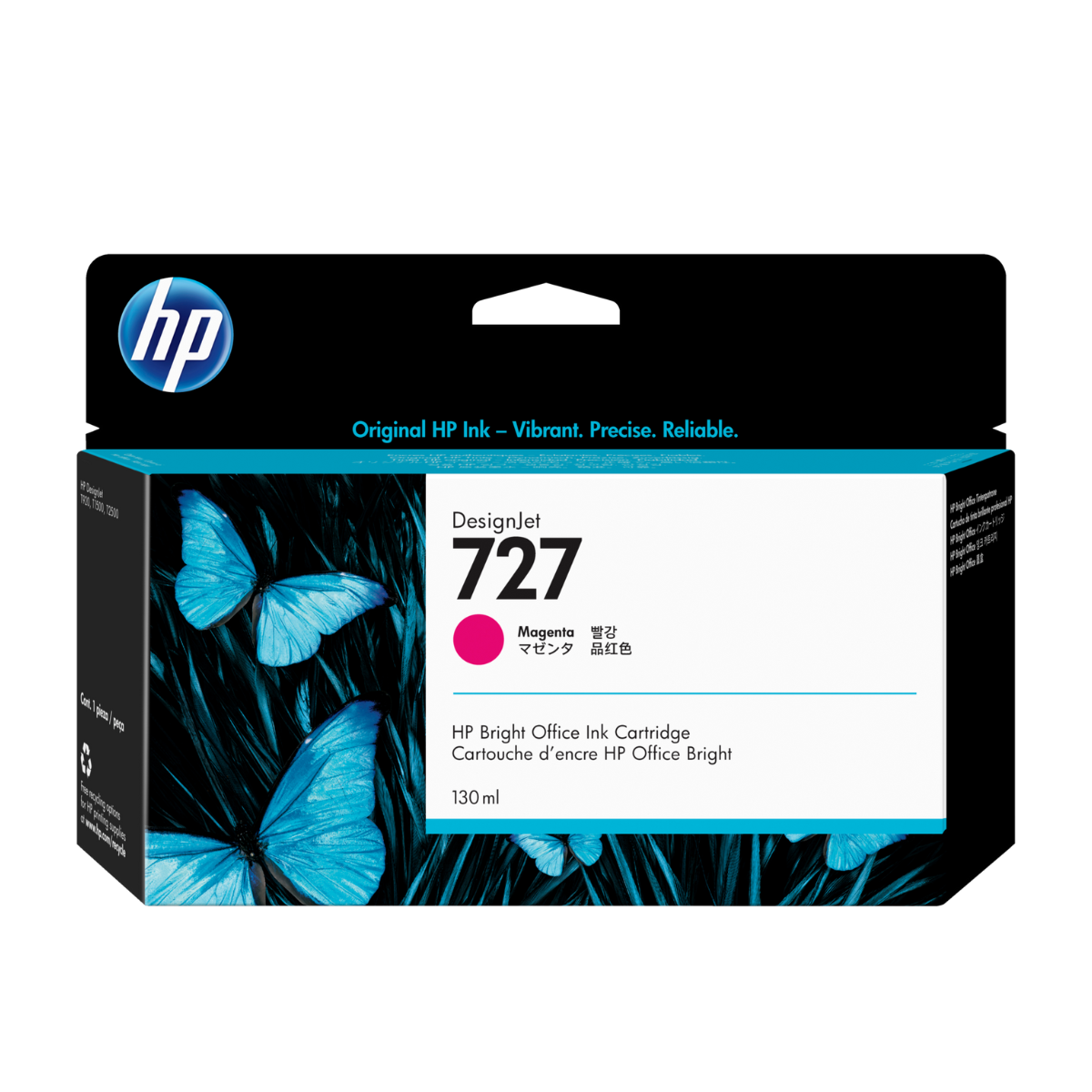 B3P20A - CARTUCHO DE TINTA PLOTTER DESIGNJET HP 727 MAGENTA 130ML
