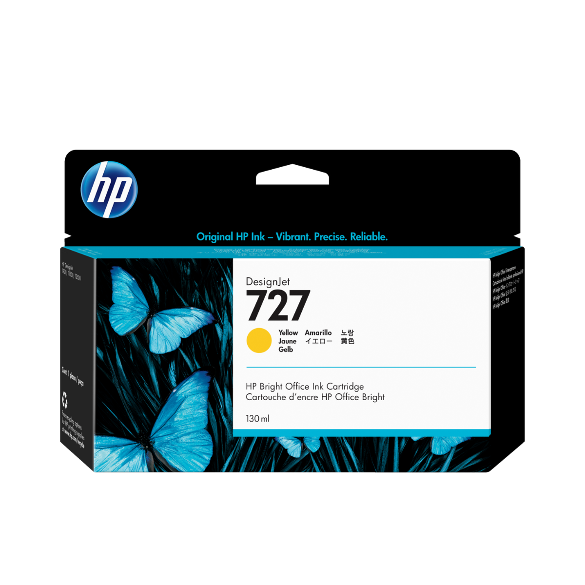 B3P21A - CARTUCHO DE TINTA PLOTTER DESIGNJET HP 727 AMARELO 130ML