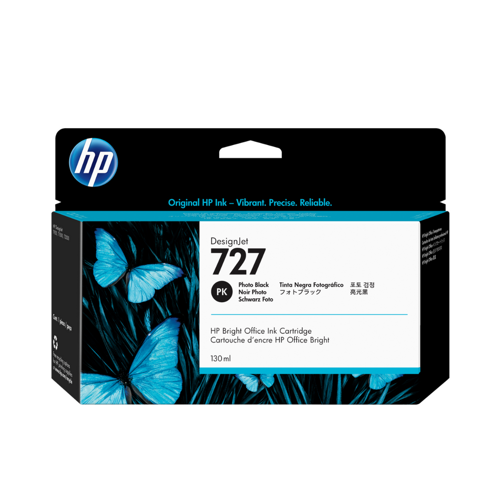 B3P23A - CARTUCHO DE TINTA PLOTTER DESIGNJET HP 727 PRETO FOTOGRÁFICO 130ML