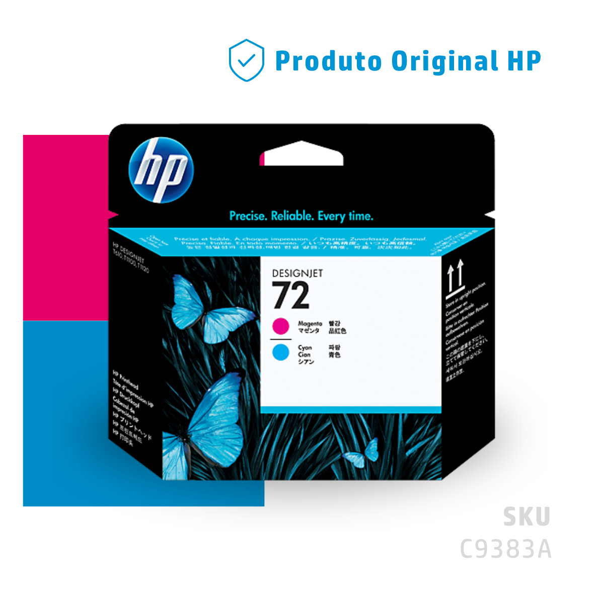 C9383A - CABEÇA DE IMPRESSÃO PLOTTER DESIGNJET HP 72 MAGENTA E CIANO