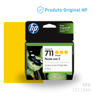 CZ136AB - CARTUCHO TINTA PLOTTER HP 711 AMARELO 29ML PACOTE COM 3 UNIDADES