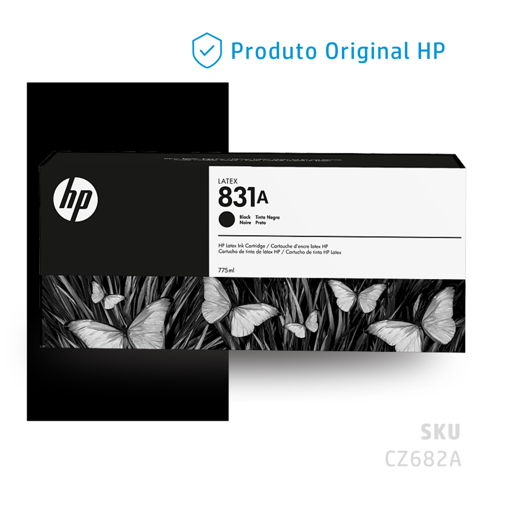 CZ682A - CARTUCHO DE TINTA HP LÁTEX 831A PRETO 775ML