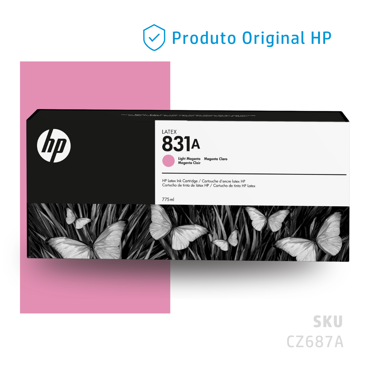 CZ687A - CARTUCHO DE TINTA HP LÁTEX 831A MAGENTA CLARO 775ML