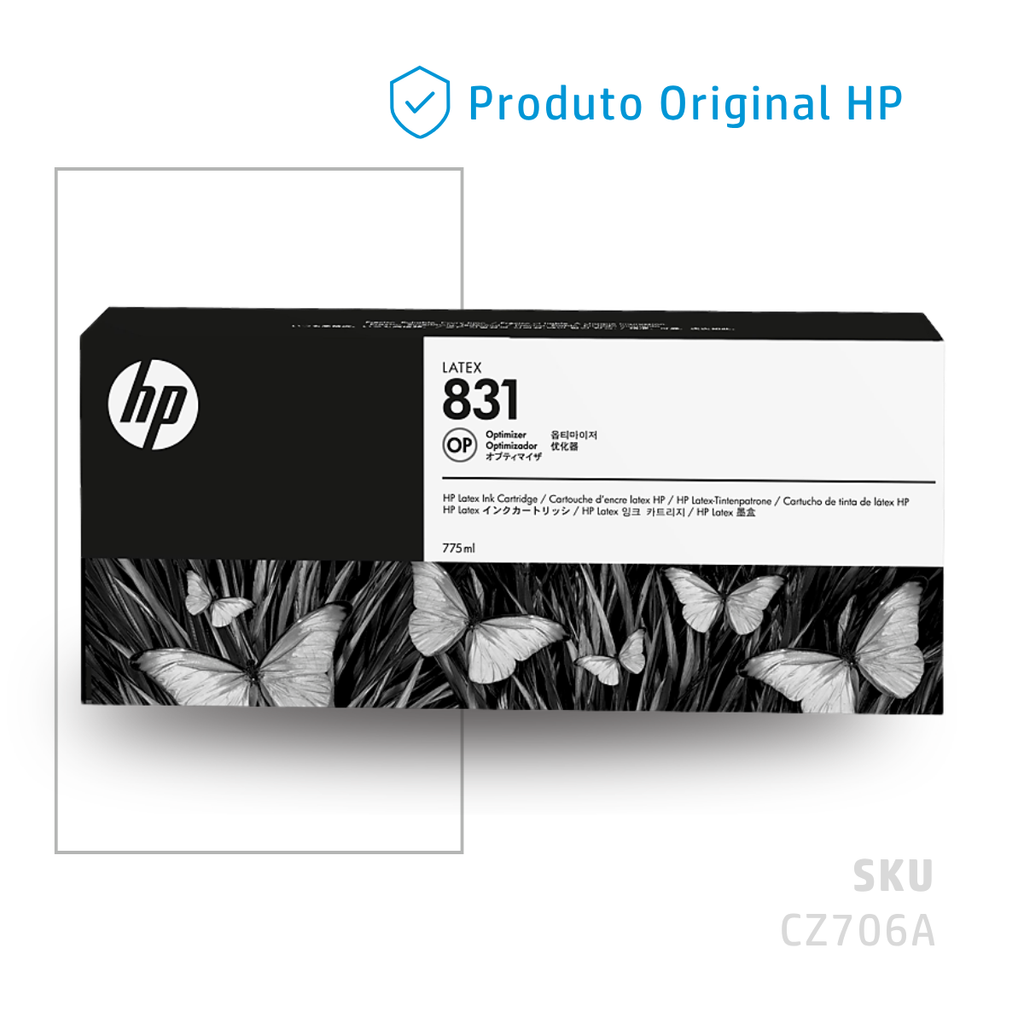 CZ706A - CARTUCHO DE TINTA HP LÁTEX 831 OTIMIZADOR 775ML