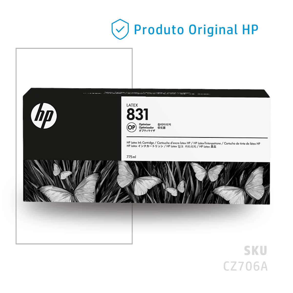 CZ706A - CARTUCHO DE TINTA HP LÁTEX 831 OTIMIZADOR 775ML