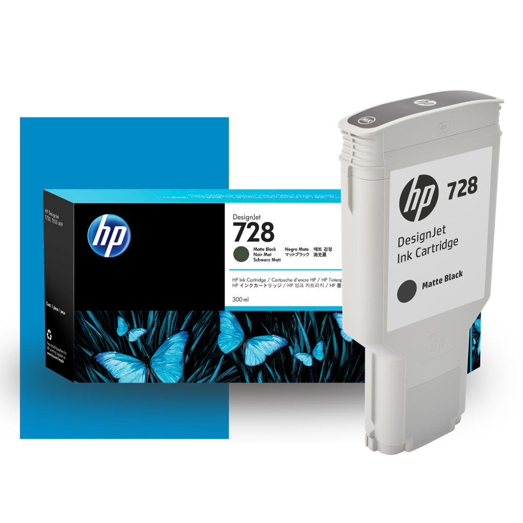 F9J68A - CARTUCHO DE TINTA PLOTTER DESIGNJET HP 728 PRETO FOSCO 300ML
