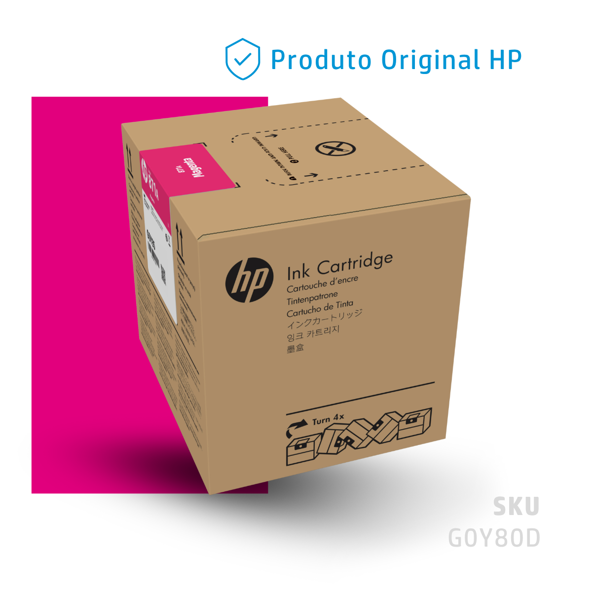 G0Y80D - CARTUCHO DE TINTA HP LÁTEX 871A MAGENTA 3 LITROS