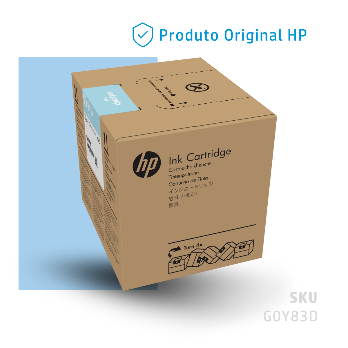 G0Y83D - CARTUCHO DE TINTA HP LÁTEX 871A CIANO CLARO 3 LITROS