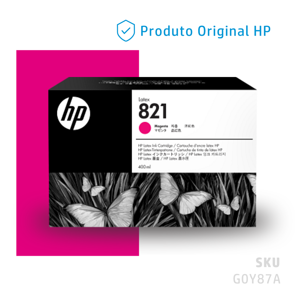G0Y87A - CARTUCHO DE TINTA HP LÁTEX 821 MAGENTA 400ML