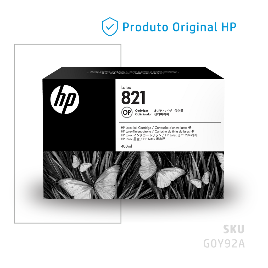 G0Y92A - CARTUCHO DE TINTA HP LÁTEX 821 OTIMIZADOR 400ML