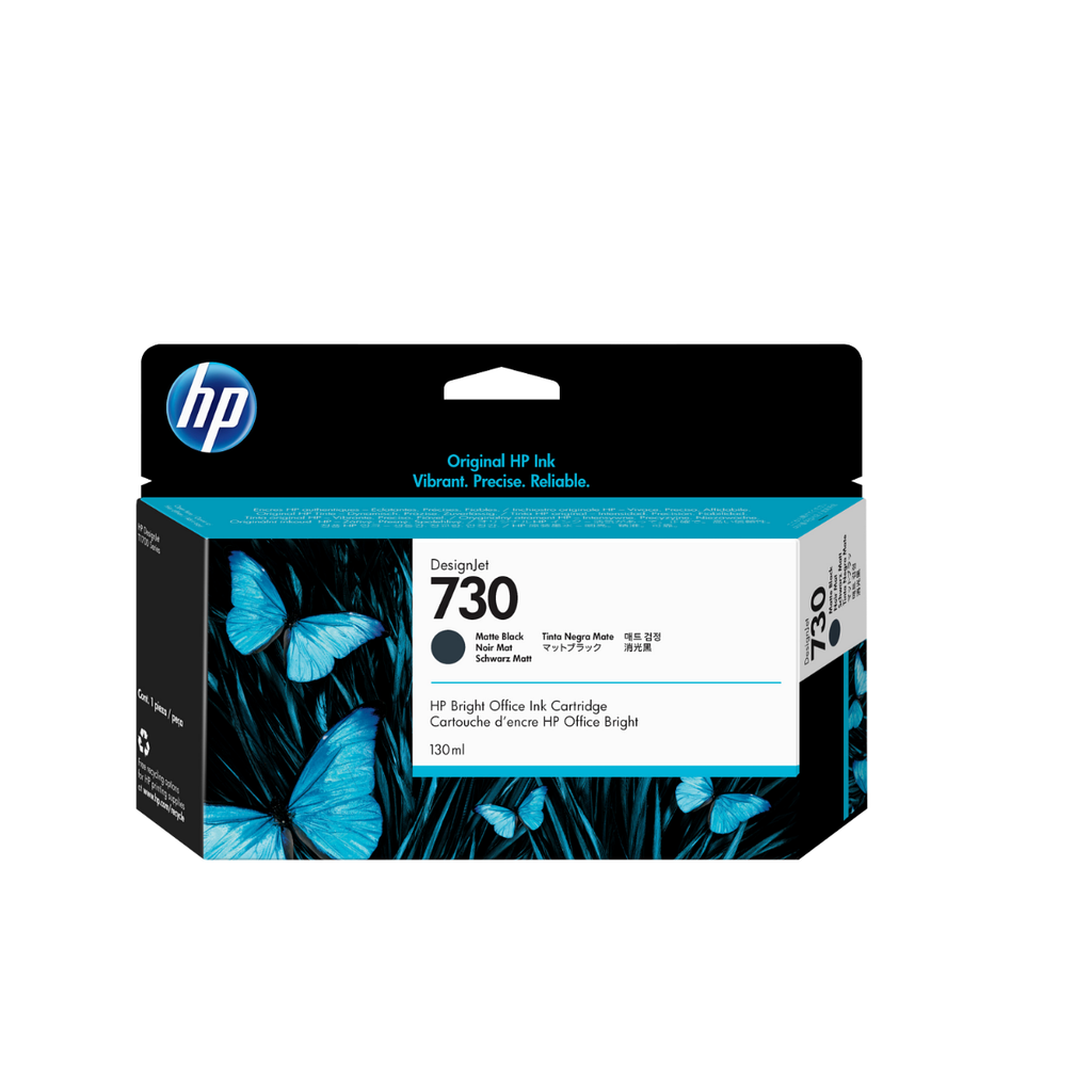 P2V65A - CARTUCHO DE TINTA PLOTTER DESIGNJET HP 730 PRETO FOSCO 130ML