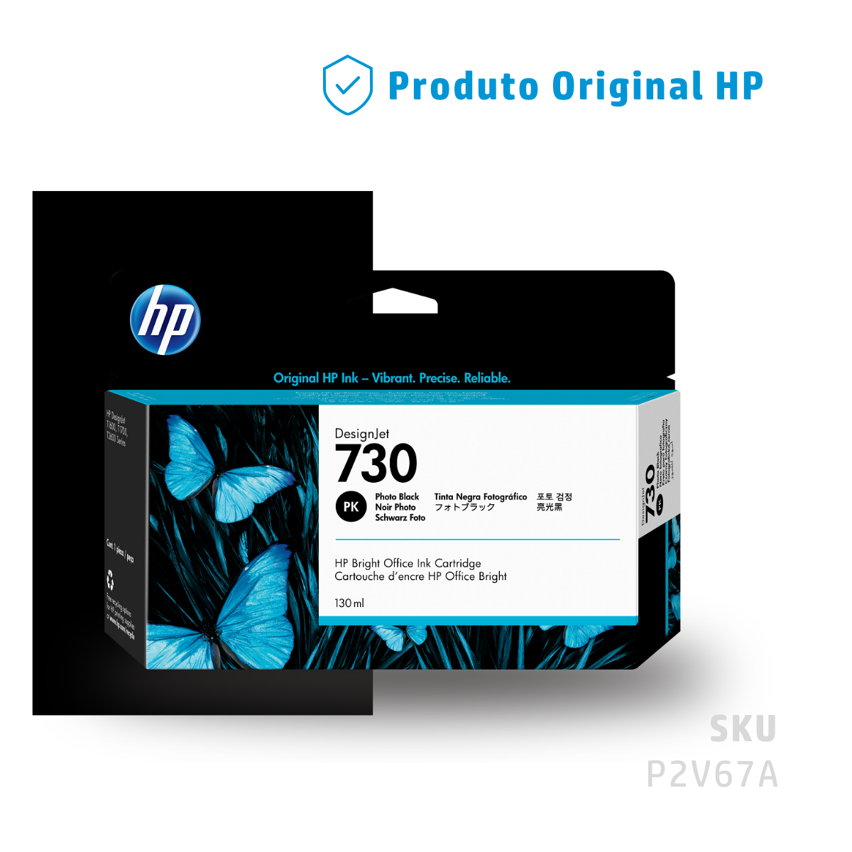 P2V68A - CARTUCHO DE TINTA PLOTTER DESIGNJET HP 730 CIANO 300ML