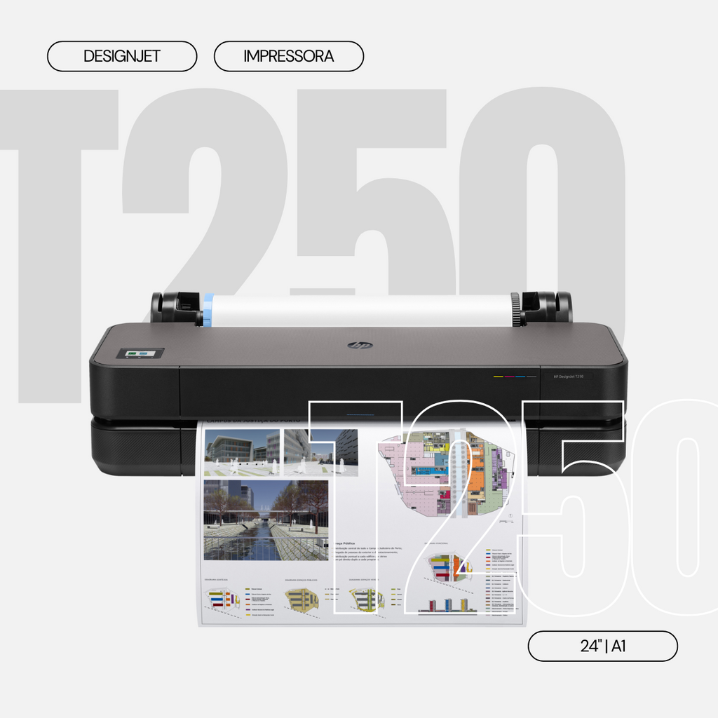 IMPRESSORA PLOTTER HP T250 DESIGNJET 24"
